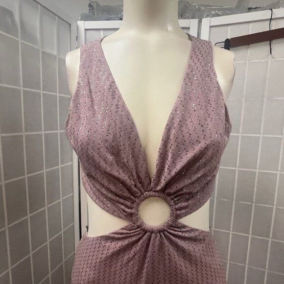 Speechless,Dress Cocktail Formal,Pink,Sz M,Long,Sleeveless,V Neck,Sequins.! - Picture 5 of 15